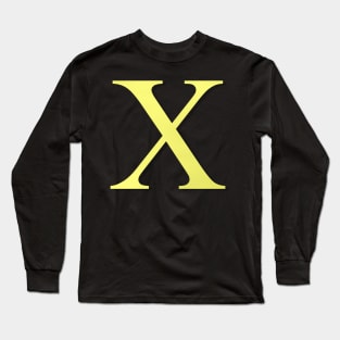 The Letter X in Shadowed Gold Long Sleeve T-Shirt